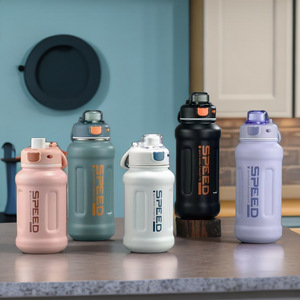 Botella de agua <span class=keywords><strong>termo</strong></span> de acero inoxidable de 2l con aislamiento de <span class=keywords><strong>1</strong></span> litro y 21 onzas, original de fábrica, con correa, hervidor deportivo para niños - Product Image 1