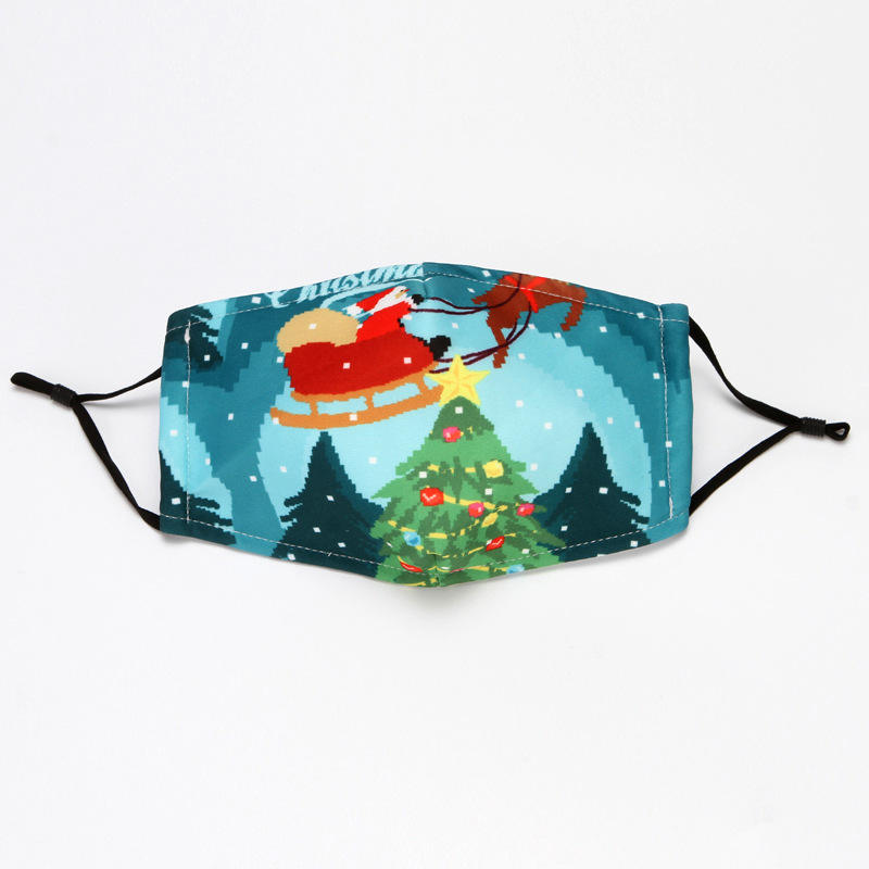 Youki high quality Dustproof printed cotton mask Christmas Amazon Adult Mask funny mask