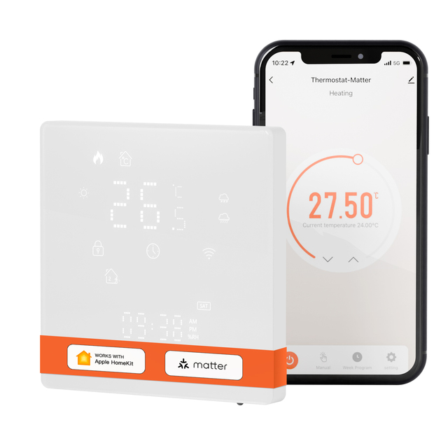 Heating Thermostat Programmable Wireless Nest HVAC Smart Wifi Heat Termostato MATTER Thermostat for Home Office