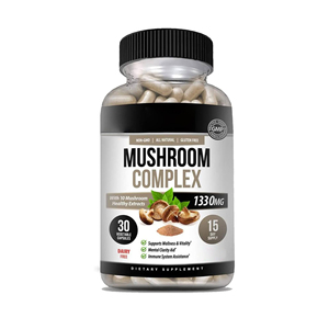Cápsulas de Complejo de Hongos Antioxidantes para la Salud Cerebral, Suplementos Vegetarianos de Hongos, Cápsulas 10 en 1 con Extractos de Hongos - Product Image 1