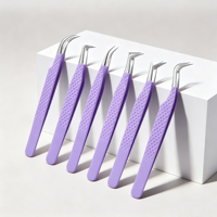 Pince à cils de haute précision personnalisée gratuite pour extensions de cils en volume, outil en acier inoxydable fait main