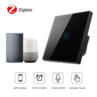 Interrupteur tactile ZigBee, interrupteur d'éclairage, relais à verrouillage magnétique, consommation zéro en veille, économie d'énergie, CE RoHS, vente en gros, OEM ODM
