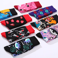 2025 nouvelle qualité femmes chaussettes coton coloré heureux drôle chaussette automne hiver chaud décontracté longue chaussette Street Wear
