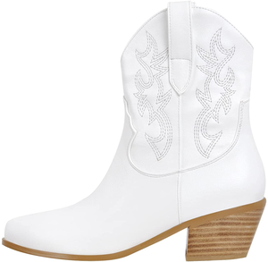 Vendita calda da donna stivaletti da Cowgirl occidentali prezzo di fabbrica punta in ecopelle ricamate con <span class=keywords><strong>tacco</strong></span> <span class=keywords><strong>basso</strong></span> - Product Image 1