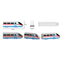 Train à grande vitesse - Puzzle en papier 3D - Kit de modélisme DIY - Jouet éducatif de dessin animé pour enfants et adultes - Décoration de bureau et collection