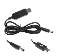 Transformador de aumento de CC de 5V a 9V, 12V, 500ma, cable de alimentación USB de 5,5x2,1mm para tira de luces LED de enrutador