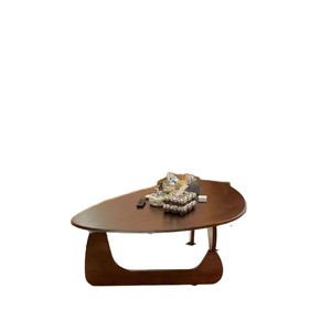 Mesa de centro triangular de madera maciza, robusta, duradera, minimalista, estilo nórdico, para sala de estar, madera original, estilo japonés - Product Image 5