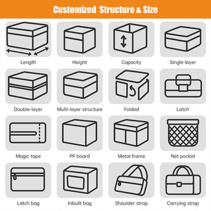 Bolsas de detalles QEEPEI, caja de almacenamiento plegable para maletero de coche, organizador antideslizante para maletero de coche, organizador plegable grande para <span class=keywords><strong>SUV</strong></span> - Product Image 5