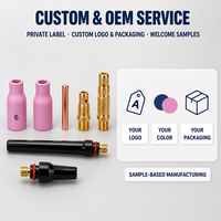 Aksesoris Obeng Las Tig WP17/18/26, Nosel Keramik, Body Collet, Backcap, Perlengkapan Las Argon Arc Tig, Buatan China