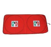 Protection avant bon marché de qualité supérieure en polyester argenté double cercle pare-soleil de voiture pare-brise designer pare-soleil de voiture personnalisé
