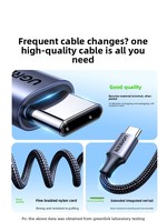 Cable de Datos USB-A/Tipo-C/Micro USB Tres en Uno US264, Carga Rápida de 60W, Transferencia de Datos, Material de PVC para iPhone 15