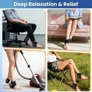 Fitease 1 Paire de Masseurs de Pieds et Chevilles Intelligents Rechargeables 3000mAh à Double Moteur, 3 Modes de Vibration Profonde, Contrôle de la Durée, Soulagement de la Douleur - Product Image 6