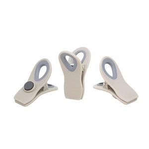 Juego de 3 Clips Multiusos para Cerrar Bolsas, Gris/Gris Taupe - Product Image 1