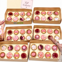 Op maat gemaakte groothandel voedselveilige wegwerp kartonnen cadeau-koekjesdoos met reliëf desserttaart verpakking tray doos voor Valentijnsdag