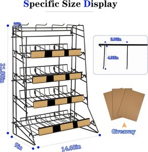 Rak <span class=keywords><strong>Display</strong></span> permen karet meja kawat logam 4 tingkat toko ritel - Product Image 6