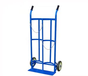 Xe Đẩy Xi Lanh Khí Oxy/Axetylen Đôi Xe Đẩy Kết Cấu Kim Loại Đựng Đồ & Vận Chuyển Được Thiết Kế Để Vận Chuyển Hai 40 Lít - Product Image 1
