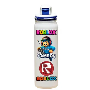 แก้วน้ำลายกราฟฟิตี้หุ่นยนต์ Robloxs Game Matte Scale ขนาด 1000 มล. ขวดน้ำ DynaBlocks สีขาว แก้วพลาสติก ลายอนิเมะ ของขวัญวันเกิด - Product Image 1