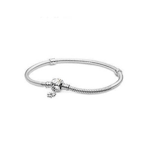 Directo de Fábrica Pulsera de Cadena de Serpiente con Cierre <span class=keywords><strong>Minnie</strong></span>, Diseño Animal, Bañada en Plata 925, con Cristales Incrustados y Dijes de Mariposa y Cabeza de <span class=keywords><strong>Calabaza</strong></span> - Product Image 2