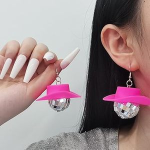 Pendientes de Bola de Discoteca con Logotipo Personalizado al por Mayor, Aretes de Bola de Espejo <span class=keywords><strong>para</strong></span> Fiestas Retro de los 70 y 80, Joyería <span class=keywords><strong>para</strong></span> Despedidas de Soltera, Venta al por Mayor - Product Image 3