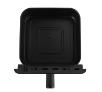Nouvelle friteuse à air 6L avec 15 menus optionnels, entièrement noire, design tendance, écran tactile supérieur et poignée amovible