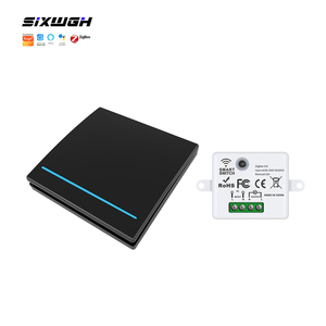 SIXWGH Zigbee Smart Switch Kit 1 2 3 Gang Télécommande tactile sans fil fonctionne avec Alexa et Google <span class=keywords><strong>Assistant</strong></span> pour une utilisation dans un garage ou un hôtel - Product Image 1