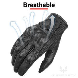 Guantes de Motociclismo SUOMY, Vintage, de Cuero Genuino, con Pantalla Táctil, para Motocross, MTB, Ciclismo, de Piel de Cabra - Product Image 4
