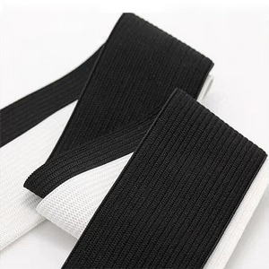 Vente en gros de bandes élastiques tricotées plates en tailles 20mm 25mm 30mm 40mm 50mm Sacs à vêtements noirs et blancs Chaussures Ceintures textiles de maison - Product Image 5