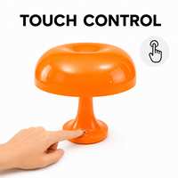 Lampe de bureau LED sans fil moderne et flexible en forme de champignon, rechargeable, à intensité variable par toucher, portable pour le bureau et les chambres