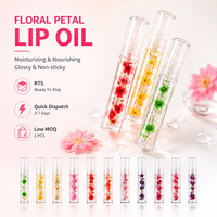 Huile à lèvres transparente hydratante effet brillant RTS 5ml, 11 styles, parfum rose, faible MOQ 3 pièces, vente en gros, logo personnalisé