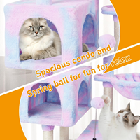 Arbre à chat moderne et durable avec condo, poteau à gratter en sisal, multi-niveaux, pour intérieur, emballage carton, mobilier pour chat, hamac et perchoir