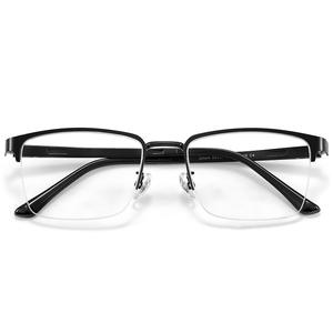 Gafas de Hombre Retro de Media Montura Cuadrada 68021, Cómodas, con Marco de Plástico y Acero, Origen Danyang - Product Image 4