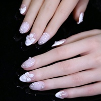 10 pièces/boîte – Faux ongles en résine faits main, forme amande, style français, courts, avec accents de perles 3D, finition rose nude douce, parfaits