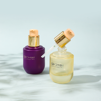 CHUM 30ml yeni lüks boş mor ve sarı kozmetik cam yüz cilt bakımı Serum losyon pompası konteyner şişe
