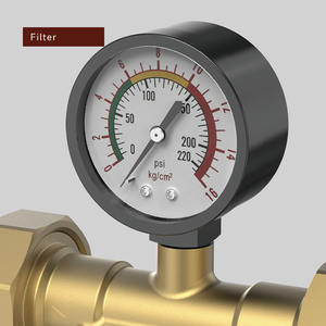 Préfiltre à <span class=keywords><strong>eau</strong></span> manuel de qualité industrielle pour usage hôtelier, autonettoyant, en acier inoxydable 306, filtre à <span class=keywords><strong>eau</strong></span> en laiton 1/2 1'' <span class=keywords><strong>avec</strong></span> manomètre - Product Image 5