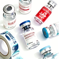 Autocollants pour flacons de peptides pharmaceutiques, étiquettes cosmétiques en vinyle imperméables 2 ml 10 ml 15 ml Poudre