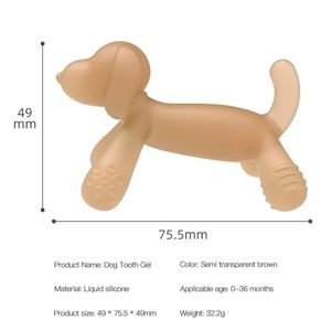 OEM/DODM Bebé Molar Mordedor Sensorial Forma de Perro Juguete Suave Silicona de Grado Alimenticio Cuidado DE LOS Dientes Fidget <span class=keywords><strong>para</strong></span> Recién Nacidos y Masticadores - Product Image 3