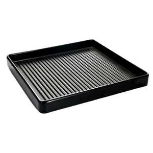 BPA ฟรีเครื่องล้างจานปลอดภัยจานชาบูพลาสติกขัดเงาร้านอาหารญี่ปุ่น6/8/9 5/10 5นิ้วจานเมลามีนสีดำ - Product Image 1