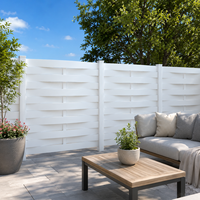 Clôture de jardin moderne en PVC tressé, panneau de clôture extérieur en vinyle à motif tressé pour villas et jardins, vente en gros