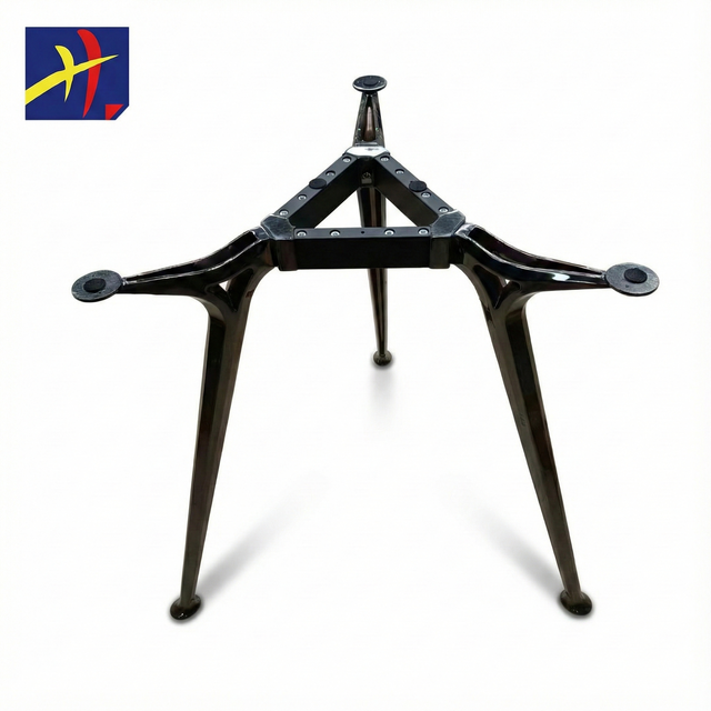 OEM Modern Round Dining Table Frame Three Leg Steel Base Furniture Hardware for Hotel Restaurant Coffee Shop