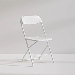 Toptan taşınabilir çelik çerçeve istiflenebilir sandalye beyaz plastik katlanır otel sandalye kapalı açık etkinlikler için - Product Image 3