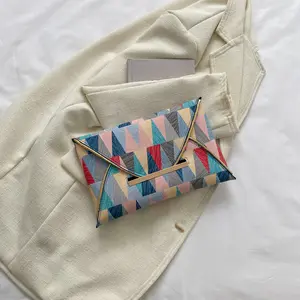 2024 Spring Summer Collection Pillow Multi-color Elegant Purse Wallet Party geometric pattern casual simple hand bag