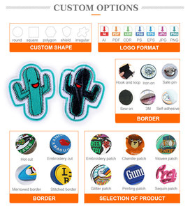Factory Woven Fabric Logo Customized Embroidery <b>Patch</b> <b>Sew</b> <b>on</b> Chenille Embroidered Iron-<b>On</b> <b>Patches</b> for Clothing - Product Image 3
