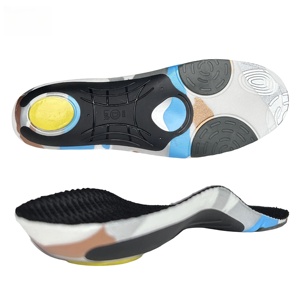 Semelles orthopédiques à soutien de la voûte plantaire à haute élasticité, coussinets de <span class=keywords><strong>talon</strong></span> en gel PU, maille respirante, semelles de chaussures de course absorbant les chocs, semelles écologiques - Product Image 5