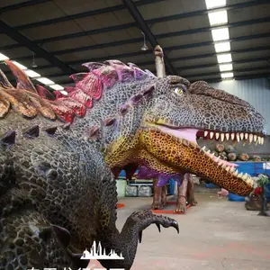 博物馆展品 iguanodon 机器人游乐场恐龙，公园动物恐龙雕塑