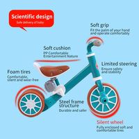 Tricycle à une vitesse en acier pour enfants Istaride, vélo à pousser pour bébé, vélo d'équilibre pour tout-petit, deux-en-un, certifié CE