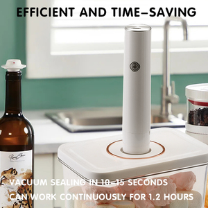 เครื่องซีลอาหารสูญญากาศแบบพกพา USB ชาร์จไฟได้ขนาดเล็กพร้อมถุงซิป5ถุง - Product Image 5