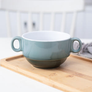 Vendita calda ciotole in porcellana Design classico esclusivo con manico tazza in ceramica binaurale - Product Image 6