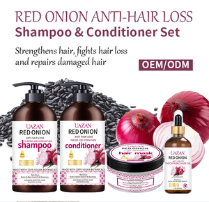 Oem Hữu Cơ 500Ml Hành Tây Chăm Sóc Tóc Dầu Gội Và Điều Hòa Thiết Lập Chuyên Nghiệp Sửa Chữa Bị Tổn Thất Fluffy Chống Rụng Tóc Dầu Gội Đầu - Product Image 3