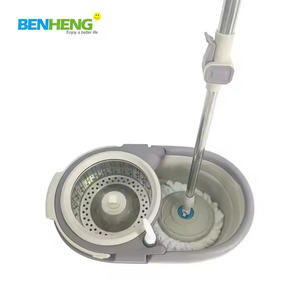 <span class=keywords><strong>Mopa</strong></span> Giratoria 360° de Acero para el Hogar con Cubeta de Plástico, <span class=keywords><strong>Mopa</strong></span> de Microfibra y Set de Cubeta para Limpieza de Pisos - Product Image 3