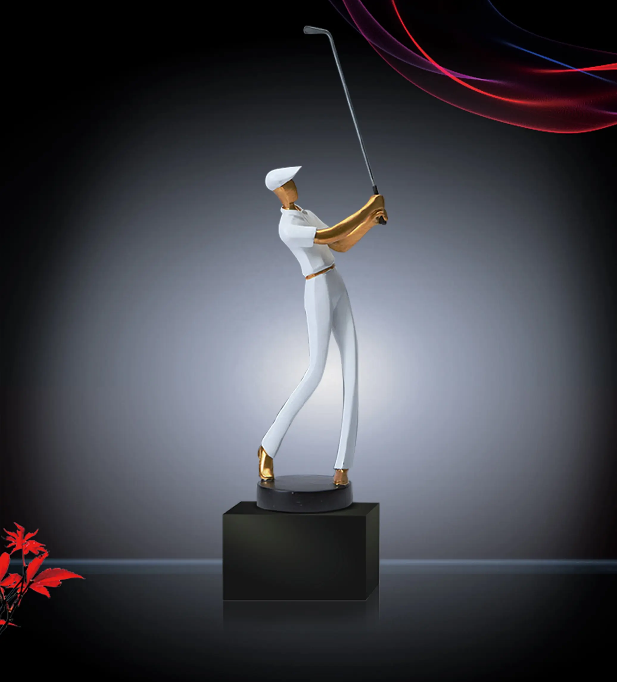 Penghargaan dan Piala Golf Bahan Resin Desain Baru dari Pabrik